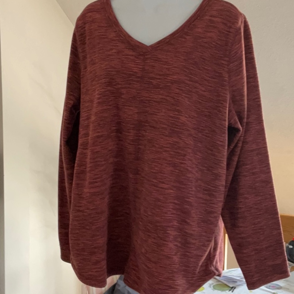 St. John's Bay Red Long Sleeve Relaxed Sweatshirt